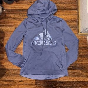 Adidas Steel Blue Pullover Hoodie